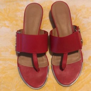 Calvin Klein Carlie wedge sandal red